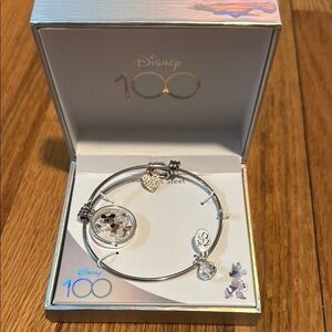 Disney 100 Silver Minnie Charm Bracelet